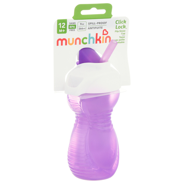 Munchkin Click Lock Flip Straw Cup - Blue - 9oz