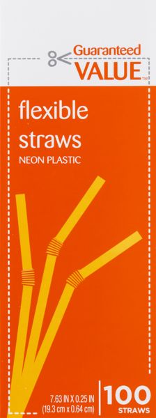 GIANT STRAW 10.25 - NEON - 30/150 (4,500/case) - Wow Plastics, Inc.