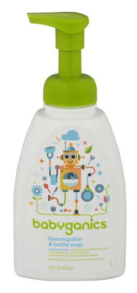 Babyganics Foaming Dish & Bottle Soap, Fragrance Free- 16fl Oz