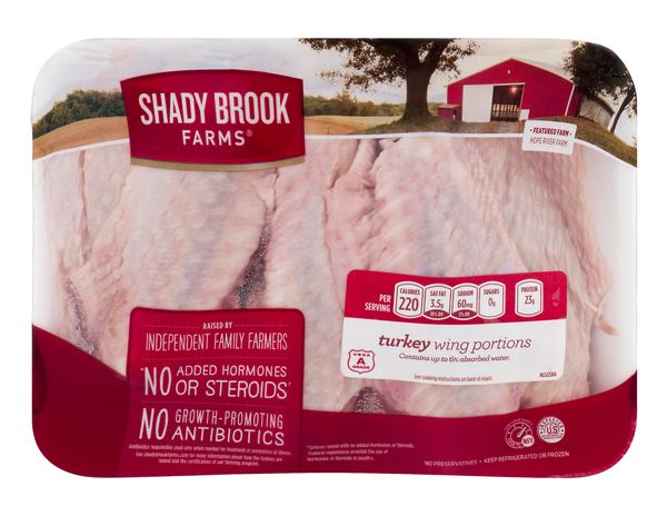 Shady Brook Farms Turkey Wing Portions Fresh - apx 2 lb pkg