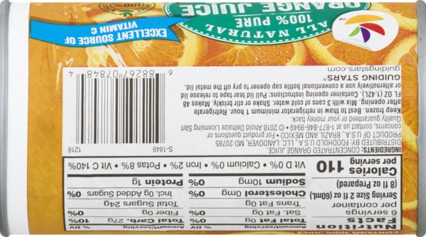 Minute Maid Orange - Nutrition Facts & Ingredients