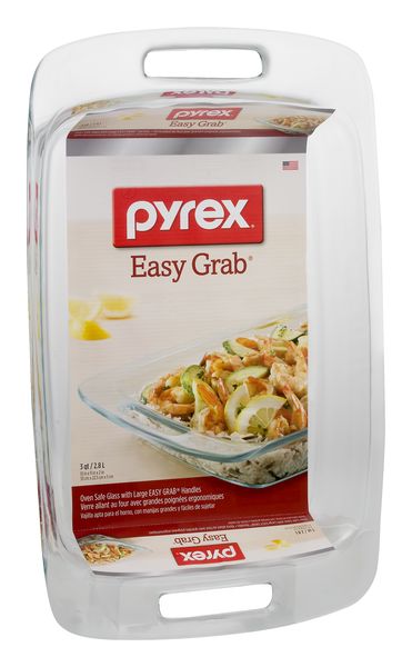 Pyrex Easy Grab 3-qt Oblong Baking Dish w/Red Lid (9 x 13)