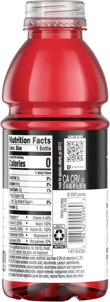 vitamin water nutrition label