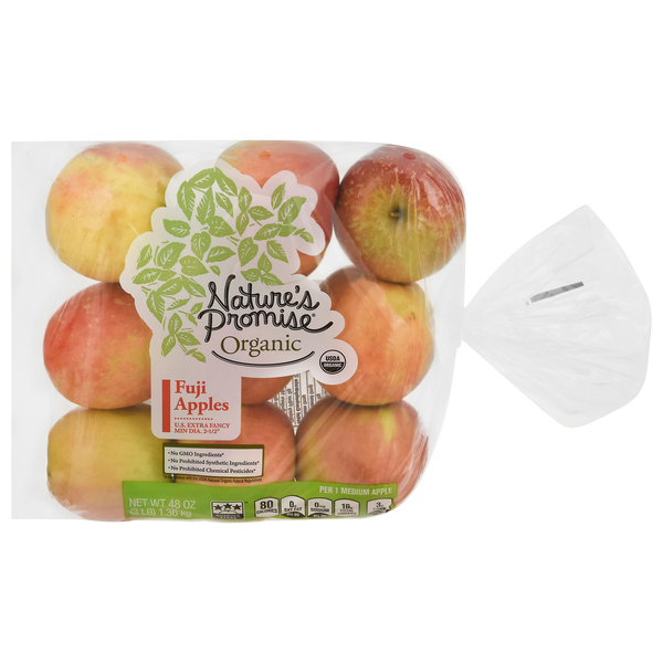 Fresh Organic Fuji Apples, 3 lb Bag