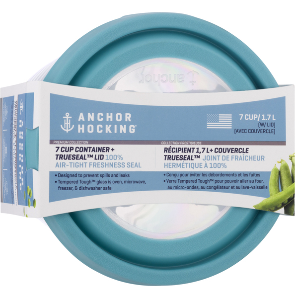 Anchor Hocking Container + TruSeal Lid, Mineral Blue