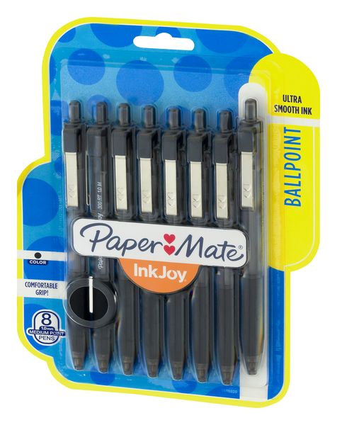 Paper Mate InkJoy Ballpoint Pens, Medium Point, Assorted Colors, 8 Ea