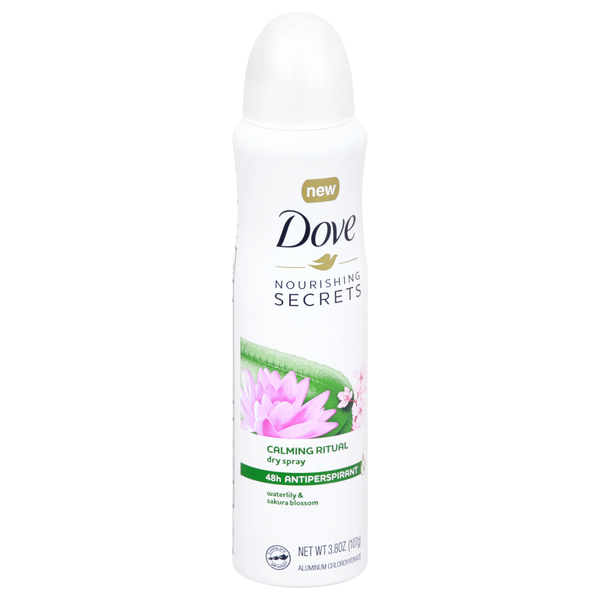Dove Nourishing Secrets Calming Ritual Antiperspirant Deodorant, Waterlily  and Sakura Blossom, 2.6 Oz