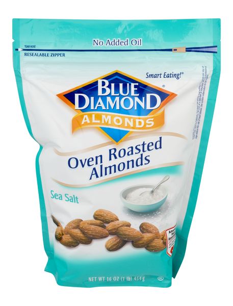 Blue Diamond Almonds, Oven Roasted, Sea Salt, 7 ct