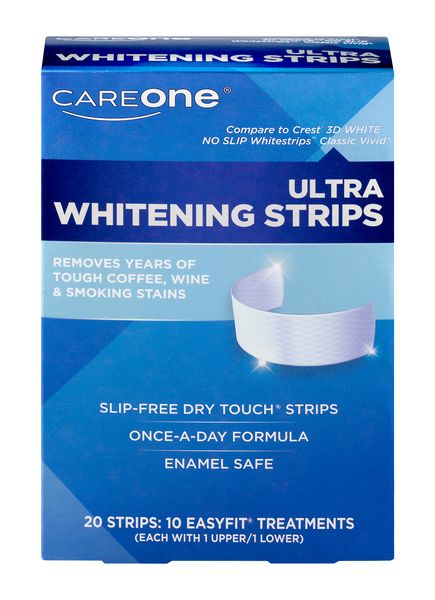 Crest 3D Dental Whitening Strips Enamel Safe Removes Tough Set-In