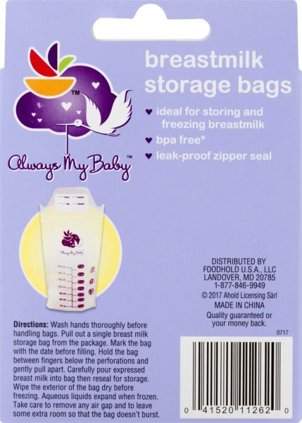 Save on Always My Baby Breastmilk Storage Bags - 50 ct Order Online  Delivery