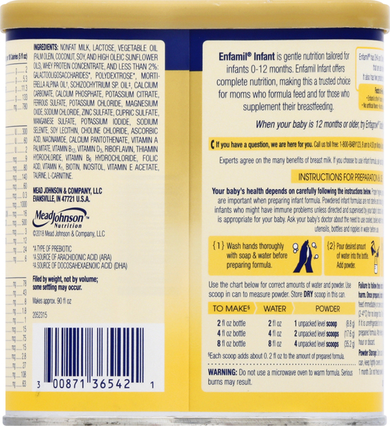 Preparing Enfamil Powder Formula