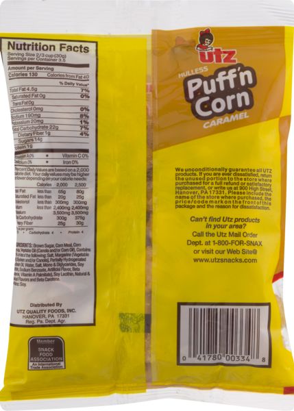 Utz - Utz Puff'n Corn, Hulless, Cheese Flavored (7 oz)
