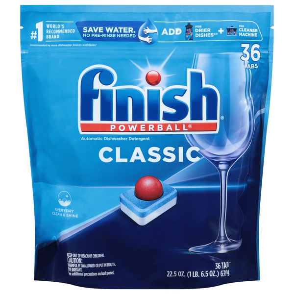 FINISH Powerball Classic Automatic Dishwasher Detergent Tabs - 36