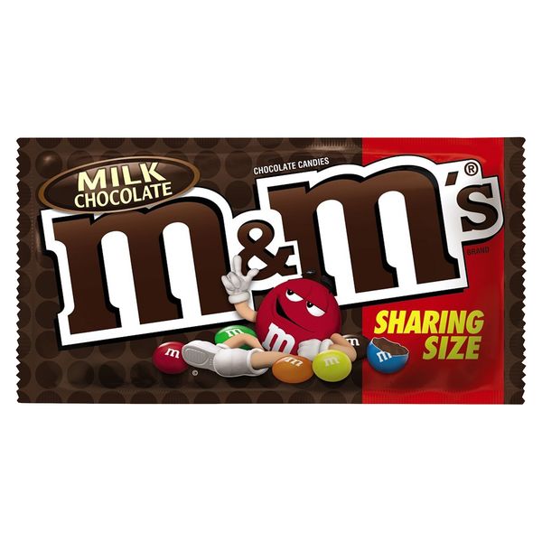 M&M's Milk Chocolate Candy, Share Size - 3.14 oz Bag 