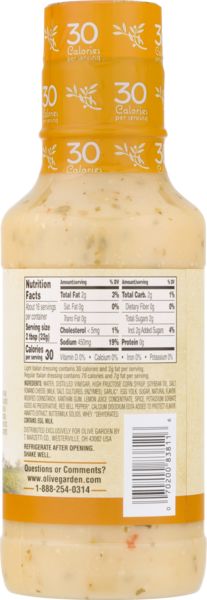 Olive Garden Italian Kitchen Light Italian Salad Dressing 16 oz