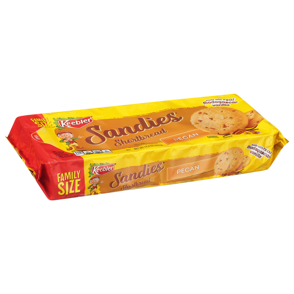 Keebler Sandies Cookies, Shortbread, Pecan, Cookies