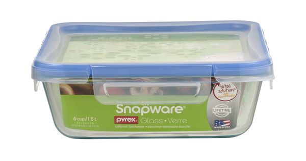 Pyrex Snapware Total Solution Write & Erase 2 Cup Container 1 Ea