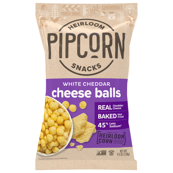 Cheese Balls  Made with Real Organic Cheese & No Artificial Flavors –  Pipcorn