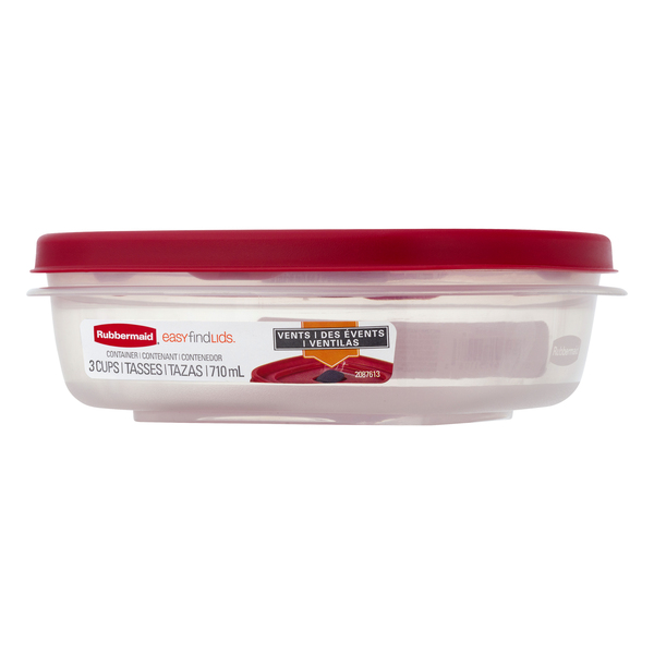 Rubbermaid Easy Find Lids Container & Lid Extra Clear 3 Cup