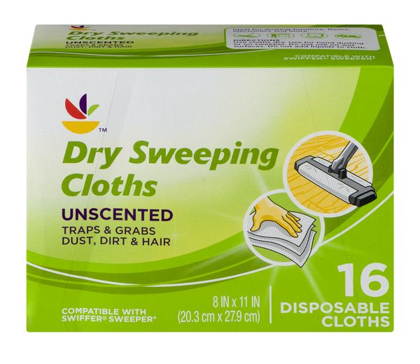 Stop & Shop Unscented Dry Sweeping Cloths Refill - 16 ct pkg