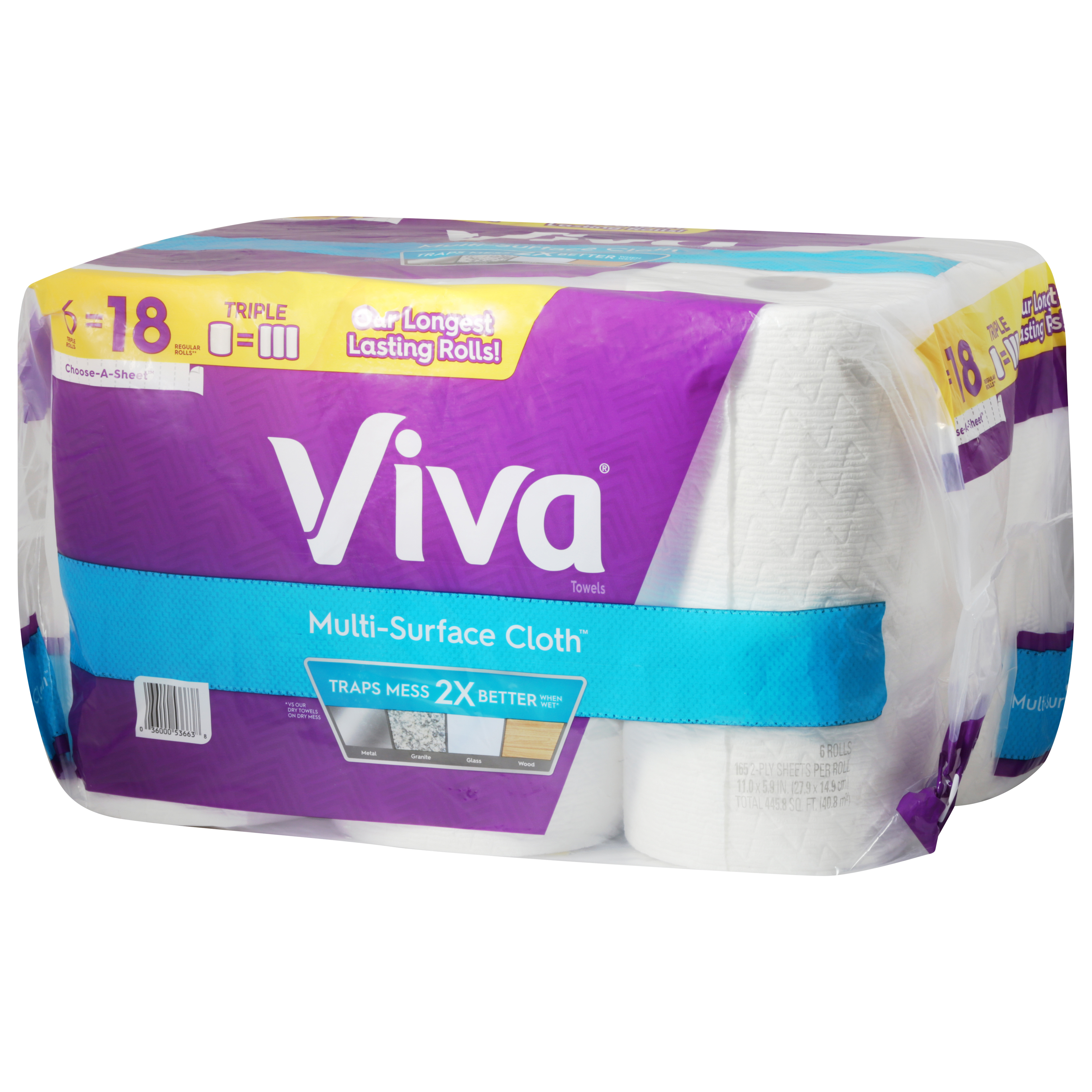 Viva Multi Surface Cloth Choose A Sheet White Paper Towels 6 ct