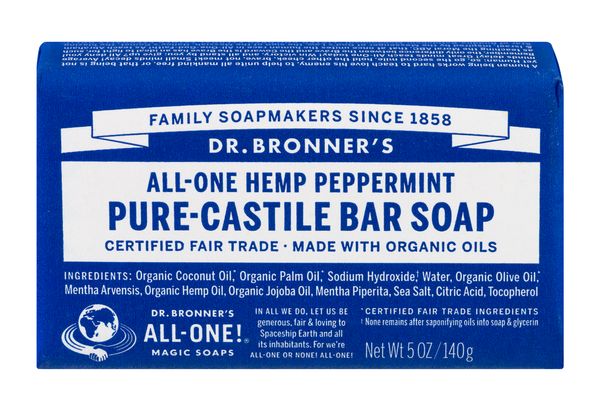  Dr. Bronner's - Pure-Castile Bar Soap (Peppermint, 5