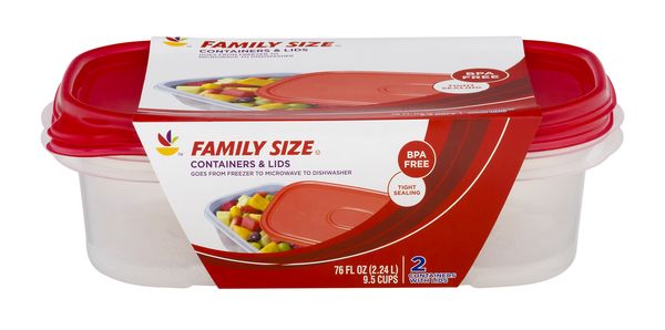 Save on Food Lion Large Rectangle Containers with Lids 9.5 Cup