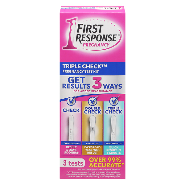 Page 1 - Reviews - First Response, Triple Check Pregnancy Tests, 3