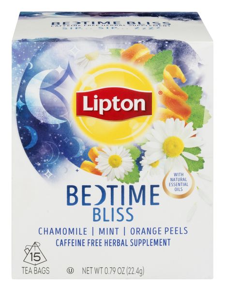 Lipton® Chamomile Mint Orange Bedtime Bliss Tea Bags 15 Count, 15 ct -  Foods Co.