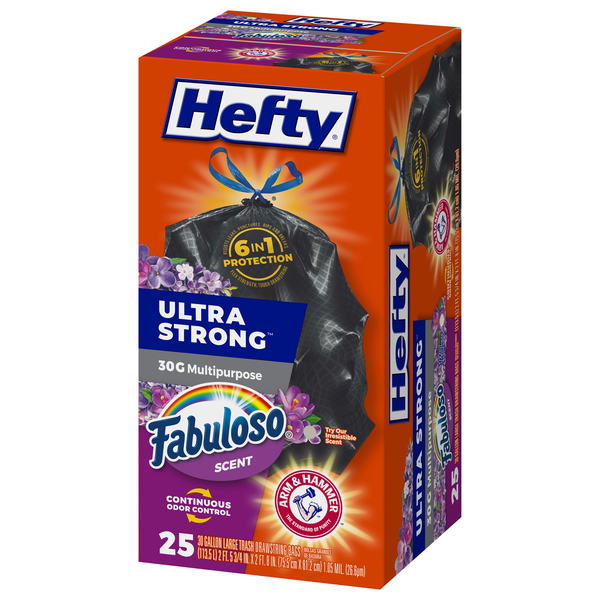 Hefty Ultra Strong Tall Kitchen Trash Bags Unscented (Pack of 20