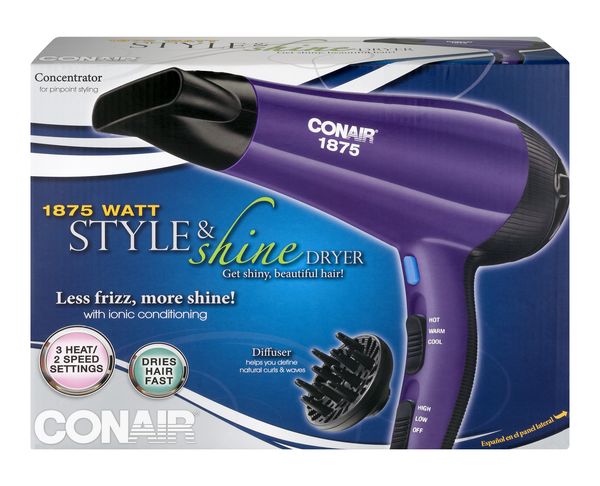 Revlon 1875W Ionic Hair Dryer, Berry 