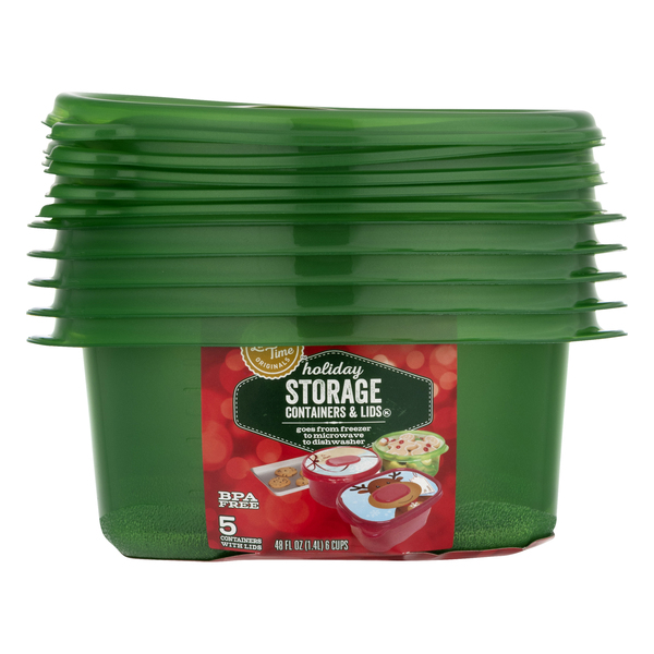 Giant Deep Dish Containers & Lids 8 Cup - 3 ct pkg