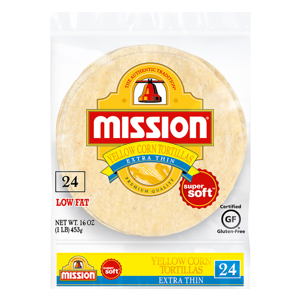 Mission Yellow Corn Tortillas Extra Thin Taco Size - 24 ct - 16 oz