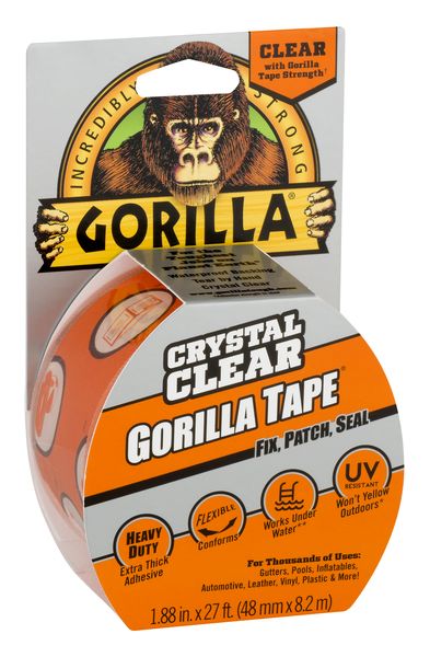 Gorilla 1.88 In. x 18 Yd. Crystal Clear Duct Tape, Clear