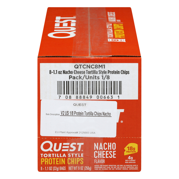 Quest Nutrition Nacho Cheese Flavour Tortilla Style Protein Chips