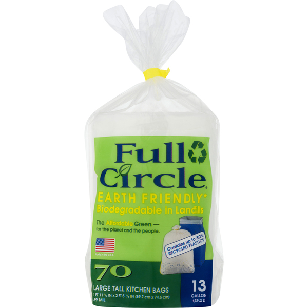 Full Circle - Full Circle, Tall Kitchen Bags, Large, 13 Gallon (70