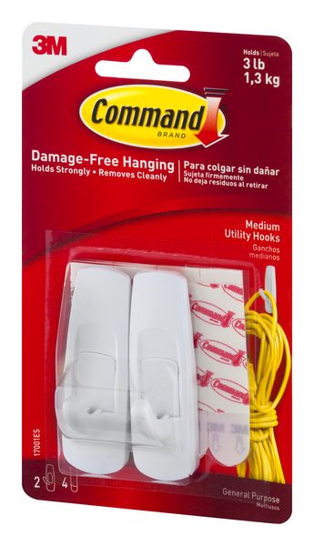 3M Command White Plastic Damage Free Mini Adhesive Hanging Hooks