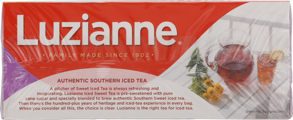 Luzianne Sweet Tea Family Size Iced Tea Bags - 22 ct box