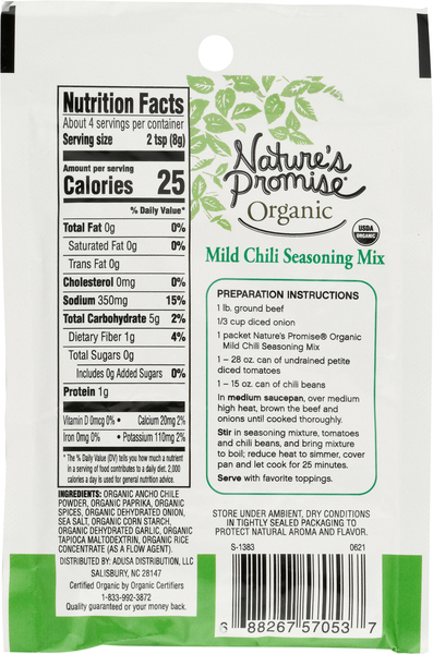 Nature's Promise Seasoning Mix Packet Fajita Organic - 1 oz pkt