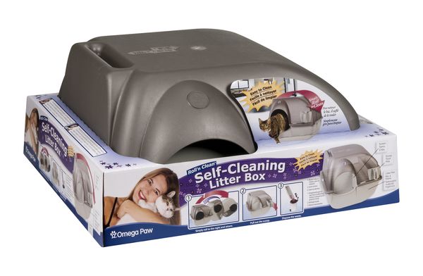 Omega Paw Enclosed No Scoop Self-Cleaning Litter Box & Paw Cleaning Mat for  Cats, 1 Piece - Gerbes Super Markets