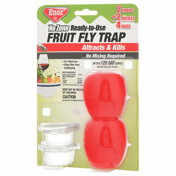 Enoz Nozone Ready-to-Use Fruit Fly Trap - 2 ct pkg