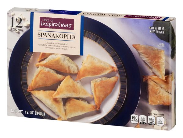 Taste of Inspirations Spanakopita - 12 ct Frozen - 12 oz box 