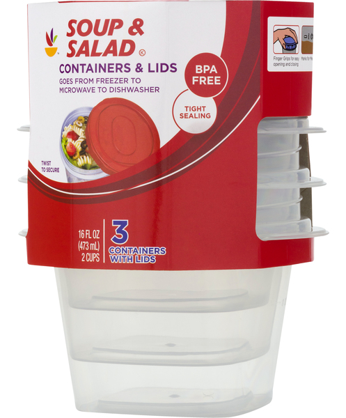 Save on Stop & Shop Soup & Salad Containers & Lids 2 Cup Order Online  Delivery