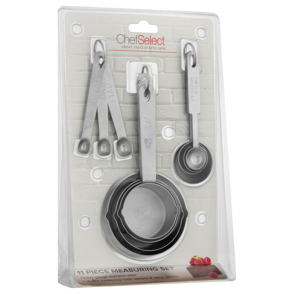 Chef's Series, Heavy Duty Gauge Stainless Spice Measuring Spoons