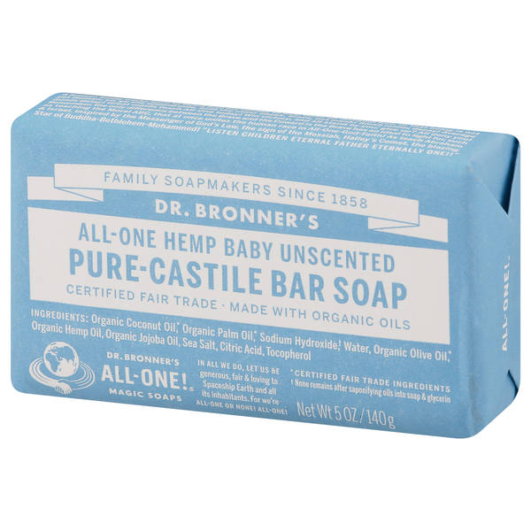 Castile Bar Soap - Unscented - 6 bars - Carolina Castile Soap