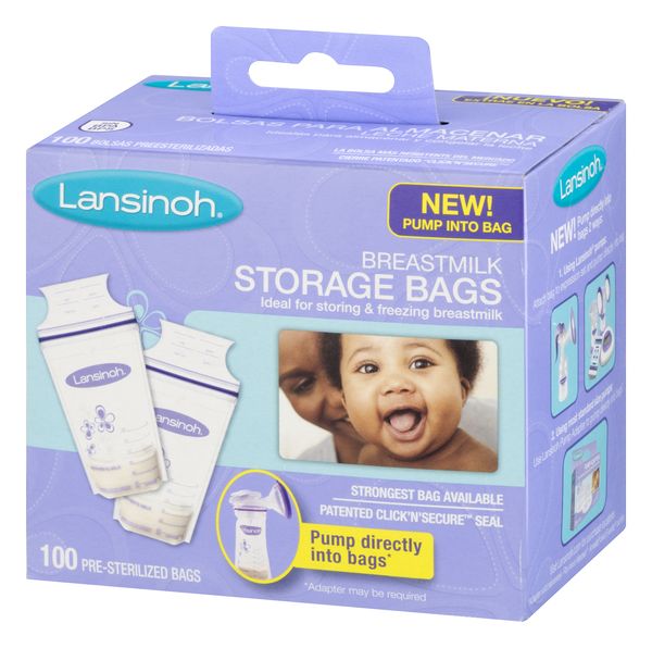 Lansinoh Stay Dry Nursing Pads And Breast Milk Storage Bags 100 Count Each  + New