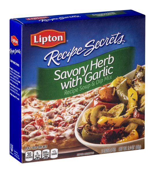 Lipton Recipe Secrets Soup and Dip Mix Savory Herb with Garlic, 2.4 oz