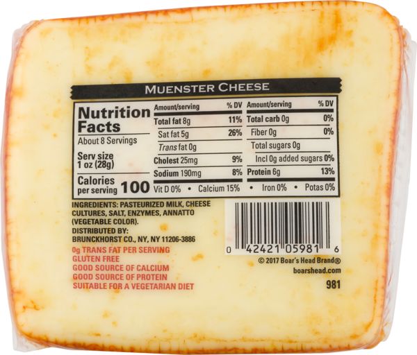 Muenster Cheese Nutrition Facts Besto Blog