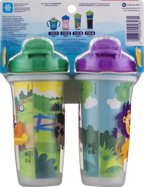 Playtex® Stage 3 Insulated Straw Cup - Sea and Saur – PlaytexBaby