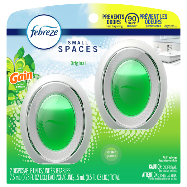 Febreze Small Spaces Air Freshener Gain Scent 2 Ct Pkg Stop Shop